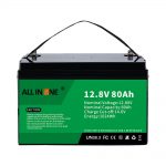 Penggantian Asid Plumbum Paling Popular Solar RV Marine LiFePO4 12V 80Ah Lithium Battery