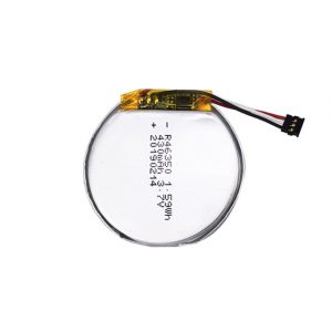 Bateri disesuaikan LiPO 46350 3.7V 350mAH bateri jam pintar 46350 bateri polimer litium bulat rata kecil untuk mainan