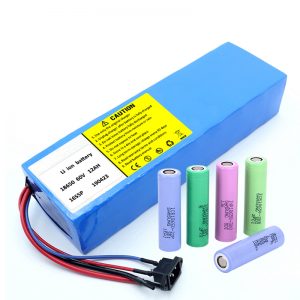 Bateri Lithium 18650 60V 12AH bateri skuter yang boleh dicas semula ion lithium